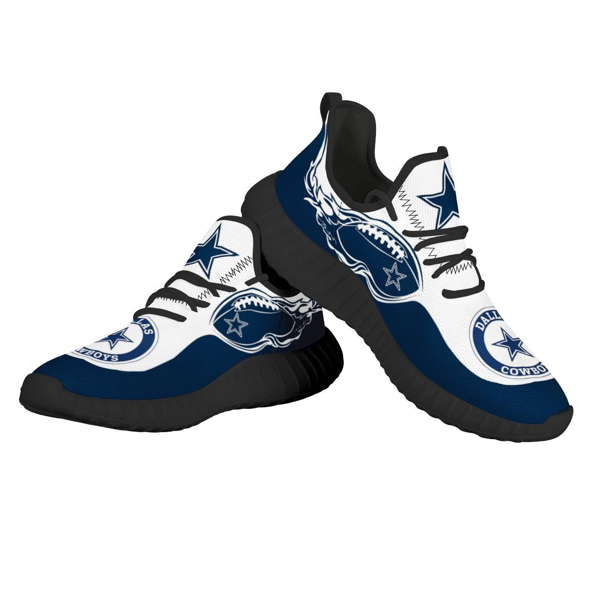 Men's Dallas Cowboys Mesh Knit Sneakers/Shoes 003